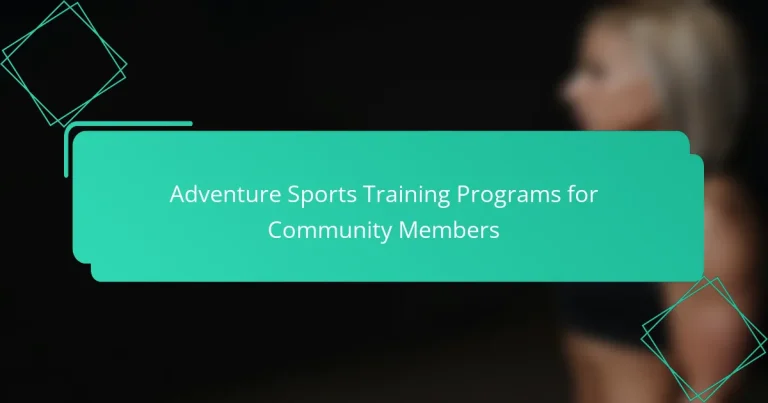 Adventure Sports Training Programs for Community Members
