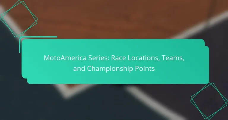 MotoAmerica Series: Race Locations, Teams, and Championship Points