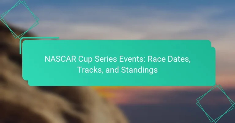 NASCAR Cup Series Events: Race Dates, Tracks, and Standings