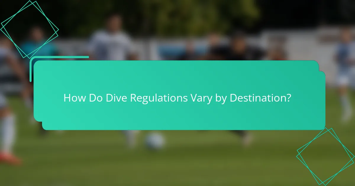 How Do Dive Regulations Vary by Destination?