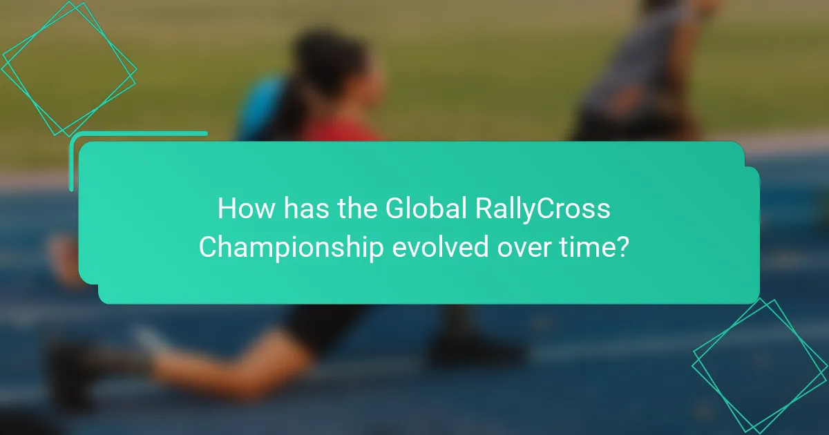 How has the Global RallyCross Championship evolved over time?