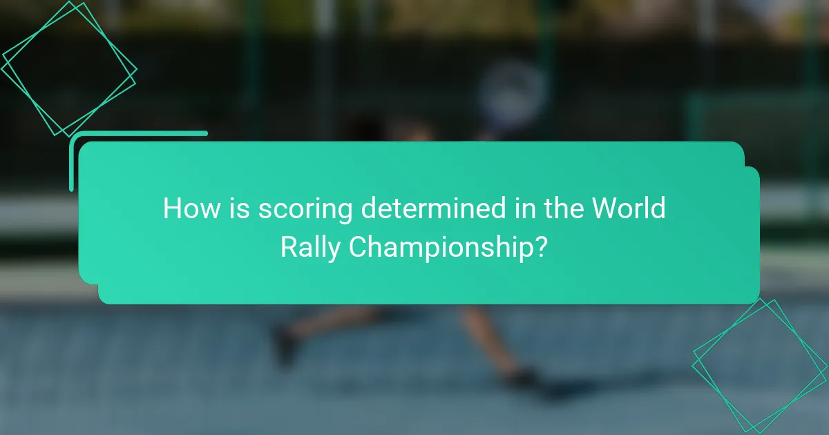 How is scoring determined in the World Rally Championship?