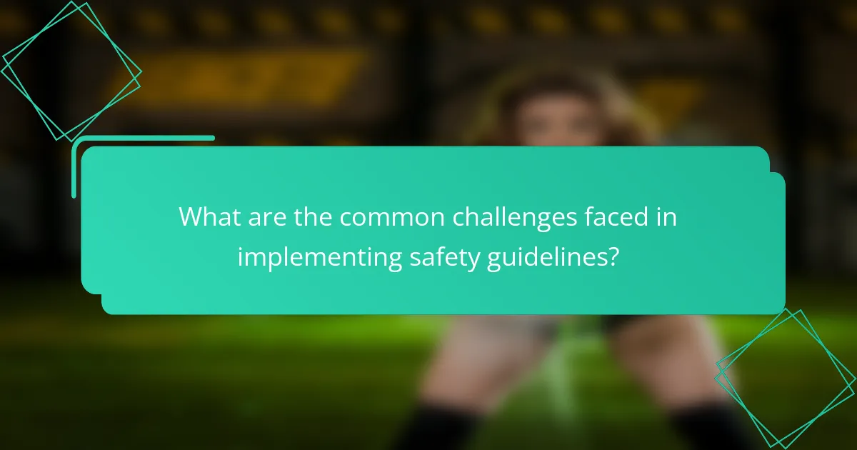 What are the common challenges faced in implementing safety guidelines?