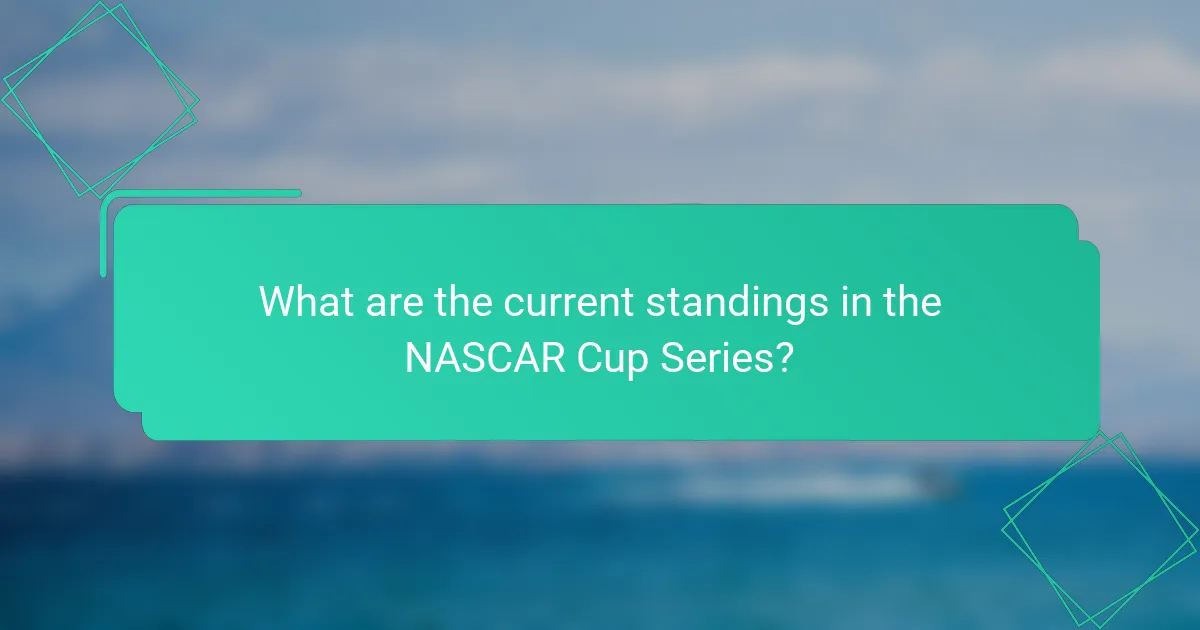 What are the current standings in the NASCAR Cup Series?